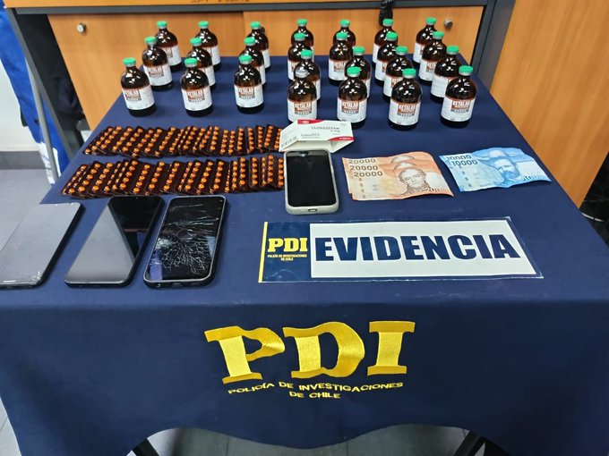 PDI detuvo a dos imputados portando ketamina líquida en Complejo Fronterizo Chacalluta